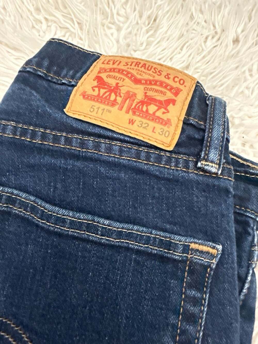 Levi's 33X30 Jeans 511 Slim Fit Dark Wash Denim Jeans